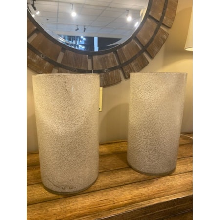 DOVETAIL FURNITURE

GLASS CYLINDER WHITE SET OF 2

CANDLE HOLDER - HURRICANE