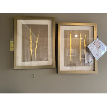 PARAGON PICTURE GALLERY
GOLDEN FEATHER II / 2 PK
SELL AS A PAIR
 28H 22W 01D
Exclusive Mixed Media Shadow Box with Gold Leaf
Artist: Olson
Designer: Candice Olson
Product Type: Framed Art
Orientation: Vertical
Frame #: 633