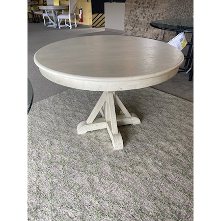 CLASSIC CONCEPTS
MAXWELL 42" DINING TABLE
42"DIA X 30"H
PINE WOOD IN SUN BLEACHED IVORY FINISH
CONSISTS OF: 51031114-T, 51031114-B