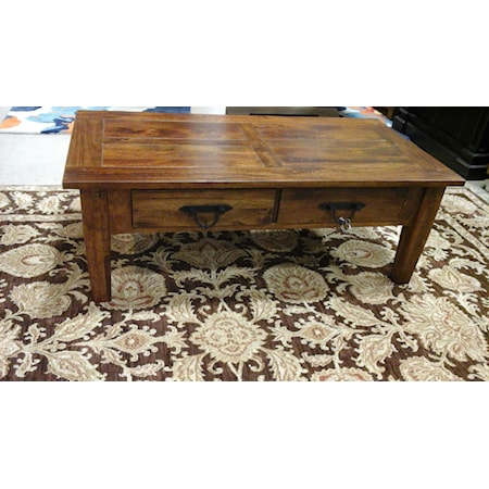 JOHN RICHARD COLLECTION

Farmhouse Cocktail Table - DISCONTINUED

Two Drawer Cocktail Table with 
Rustic Wood in Light Honey Finish
.
18.8H X 53W X 27.5D