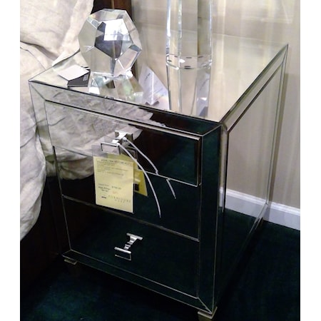 SCHNADIG 
"A LITTLE GEM LAMP TABLE"
MIRRORED FRONT AND SIDES