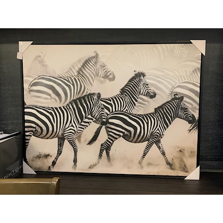 ZEBRA ARTWORK 
Dimensions: 48"W x 36"H