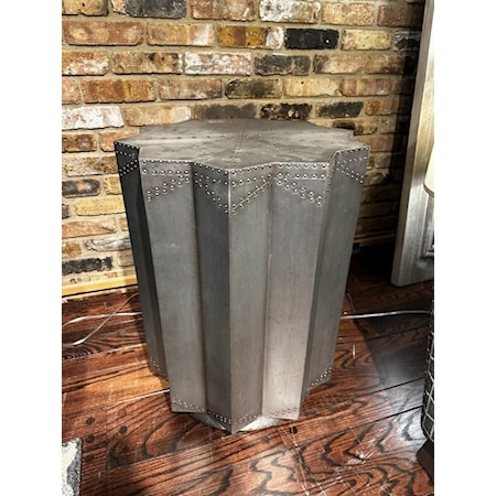 Metal wrapped star shaped end table - 2 on hand.  Priced individually