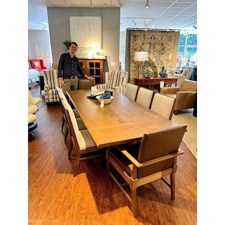 Stickley Trestle Table & 8 Chairs