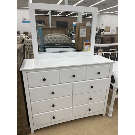 Archibold White Dresser w/Mirror
This Archibold Dresser and Mirror just hit our Clearance floor! Item was a cancelled special order and has no issues other than being on display. Item is AS-IS, No Service and All Sales Final. Please come in to Godby Discount Furniture and Mattress to check it out today. We suggest calling store to check availability before lengthy travel to see. Thank you!