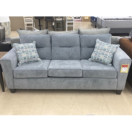 Everleigh Prussian Queen Sleeper

This Fusion Queen Sleeper Sofa was discontinued. Item is AS-IS, No Service and All Sales Final. Please come in to Godby Discount Furniture and Mattress to check it out today. We suggest calling store to check availability before lengthy travel to see. Thank you!