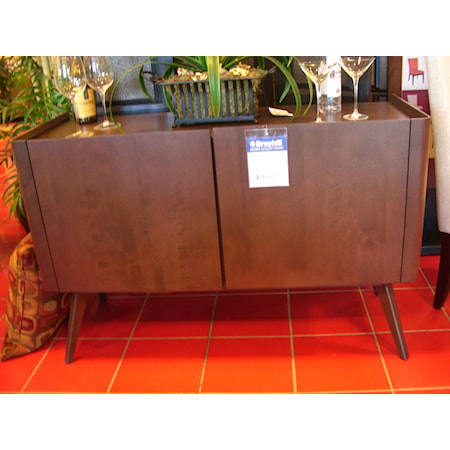 Canadel Downtown buffet - 48”WX18”DX36”H Modern storage / liquor cabinet.  Beautiful solid birch with hidden hinges and adjustable internal shelves. Mid Century modern for the modern styled home.
