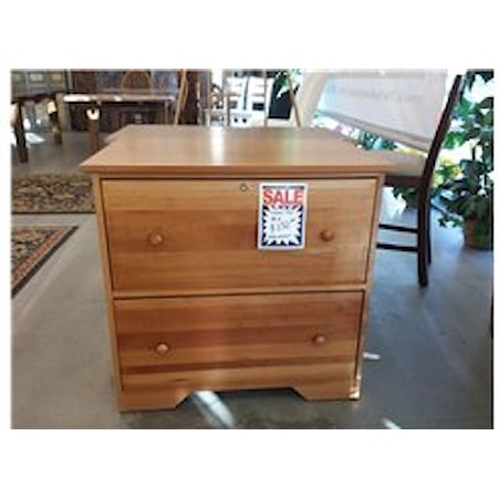Rare- Solid Cherry lateral file cabinet. Full extension metal-ball bearing guides. Finished in a natural stain so you can see the beauty of the wood grain. Top drawer locks!