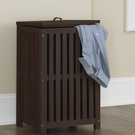 Hillsdale Clothes Hamper in Dark Wood