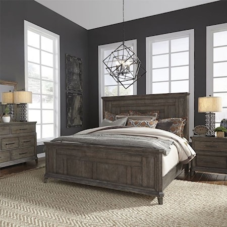 Liberty Artisans Prairie Queen Bedroom Complete with Dresser Mirror Chest and Nightstand