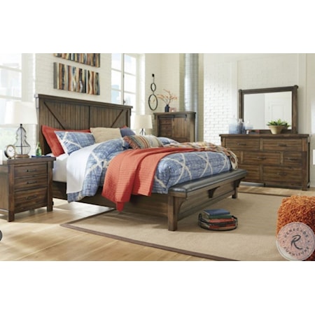 Lakeleigh Queen Bedroom Set with Bed, Dresser, Nightstand, Large Door Chest and Nightstand