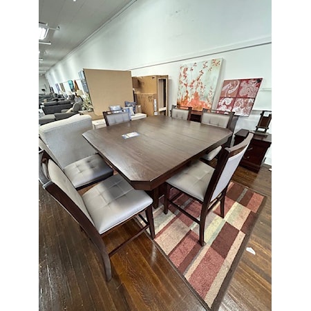 Featuring a beautifully smooth and warm wood finish, contoured corners, and an easy access storage base, this dining collection is also extremely versatile.