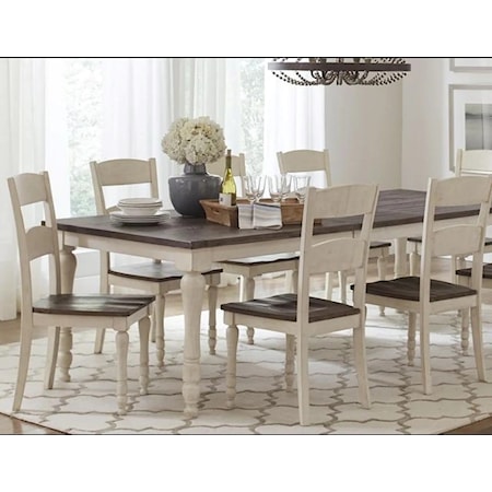9pc dining room.  Table and 8 chairs.  Note, table does not have leaf.
