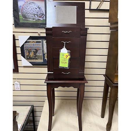 Cherry Jewelry Armoire. Discontinued by manufacturer. 8.5W x 12.5D x 33.5H