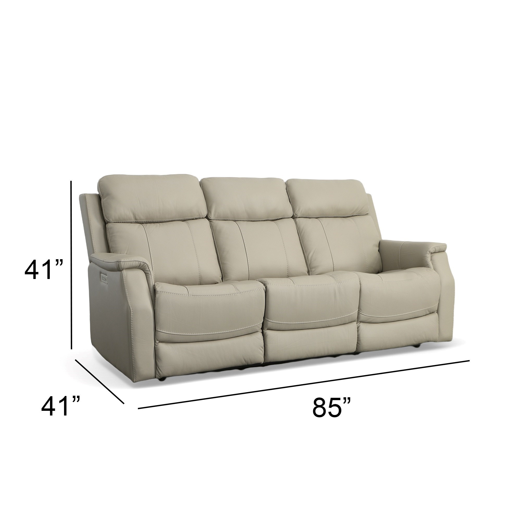  Easton Power Reclining Sofa with Power Headrests and Lumbar. Put your feet up while watching TV using power controls that independently adjust the headrests and recline. Additional lower lumbar support, adjusted by the controls, take pressure off your back and keep you comfy for hours. USB charging ports built into the controls provide easy access to power for your devices. Additional comfort enhancing features include plush, high-divide back cushions that bolster your back, padded sloped track arms and thick, luxurious seat cushions. Our patented Flexsteel DualFlex Spring System™ offers a mix of flexibility and firmness as you sit and ensures quality that will last for years to come. Choose from two fabrics or two premium leather match upholstery options to suit the style of you home.

