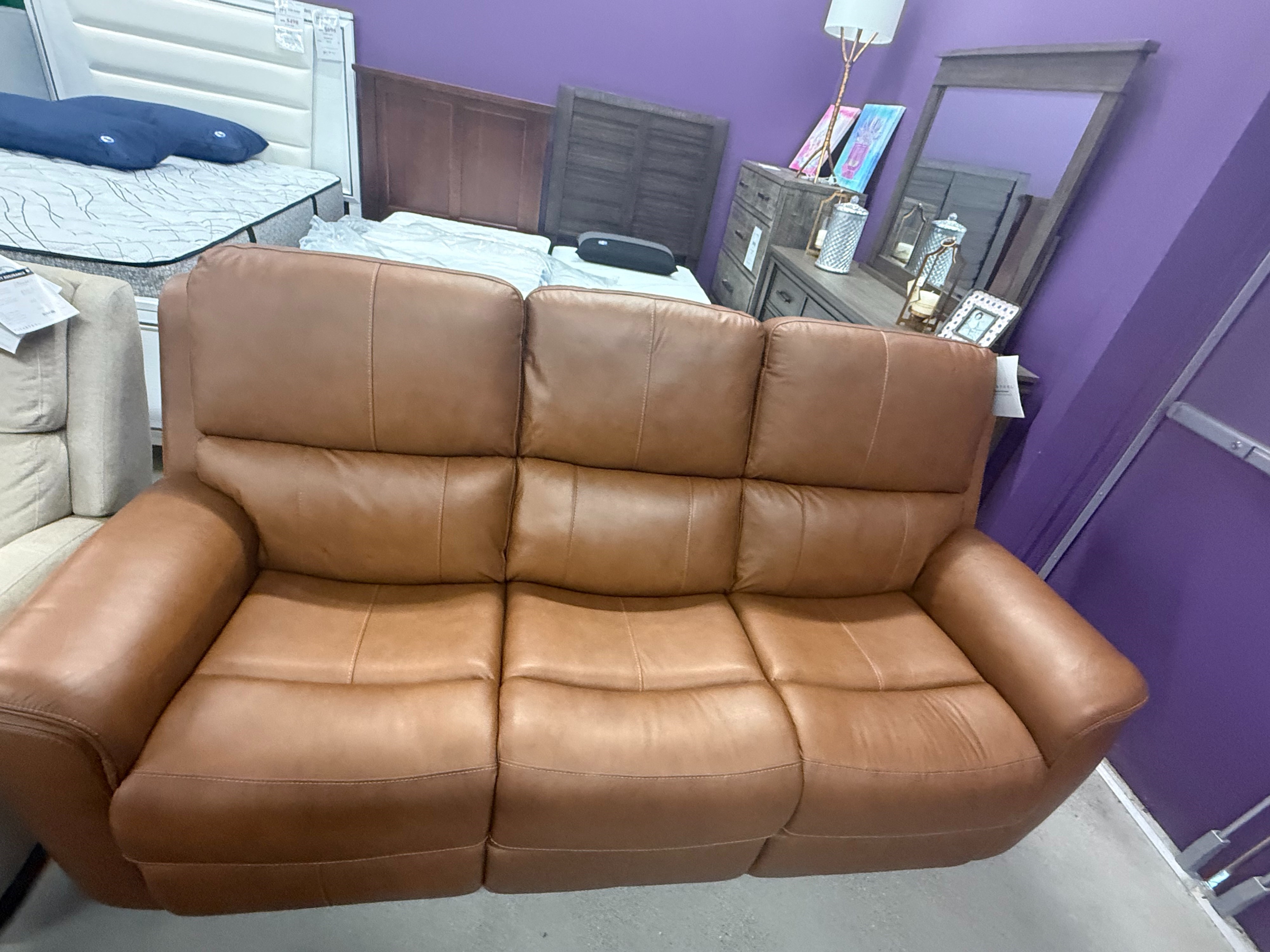 POWER RECLING SOFA WITH LUMBAR SUPPORT BY FLEXSTEEL 