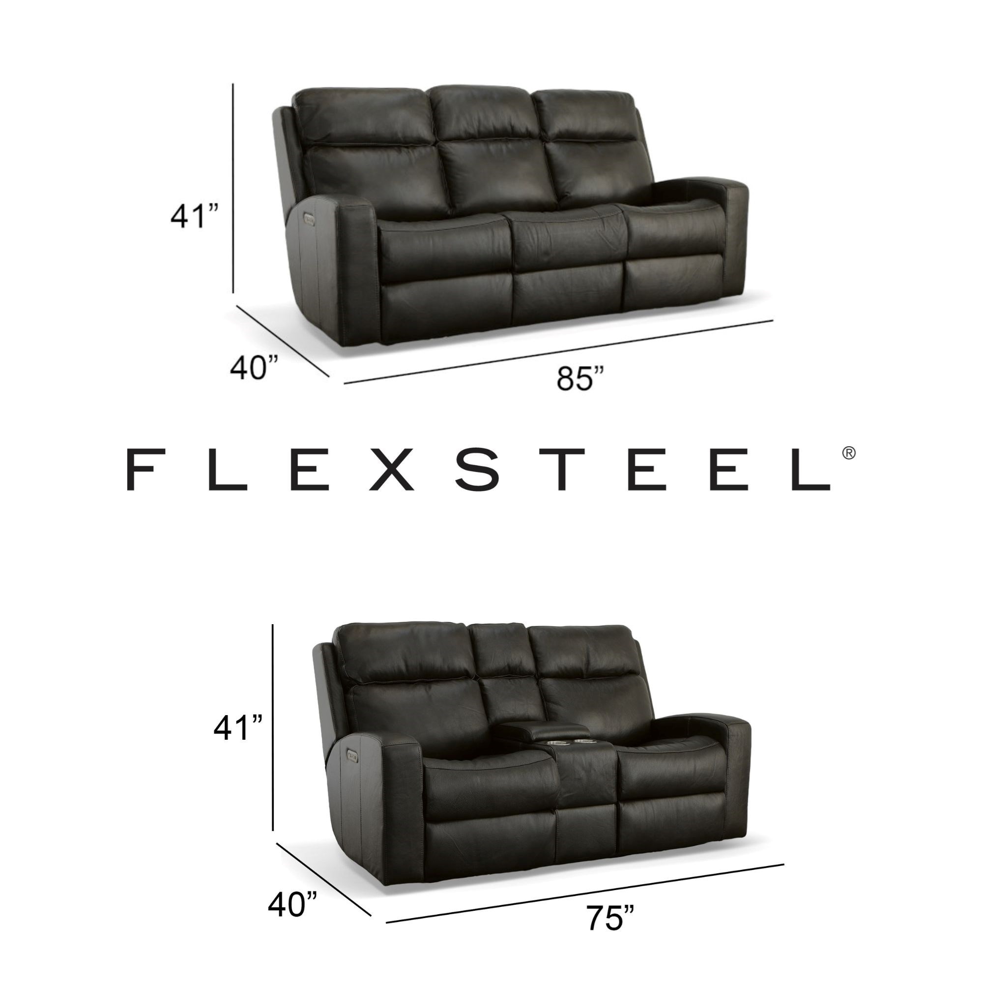 Cody Power Reclining Sofa with Power Headrests

Elevate Your Comfort and Style

Perfect for movie night with the whole family, the Cody Power Reclining Sofa with Power Headrests offer ample seating with the softness and support of high-divide pillow pad backs and gently contoured arms. Find the best viewing angle with power controls on either side of the sofa, which let you independently adjust the headrest and recline and feature USB ports for charging devices. Our patented DualFlex Spring system offers a wide range of motion and superior durability, while the premium leather upholstery will maintain its quality for years to come.

Features:

• Premium leather upholstery will hold up in the most demanding environments

• High-divide pillow pad back and contoured arms for superior comfort

• Built to last with Flexsteel patented DualFlex Spring System-sturdy steel ribbons attached to flexible coils that offer a wide range of motion and durability

• Power controls on each side independently adjusts the headrest and recline for a personalized sit

• Separate home buttons on each side return the headrest and footrest to their original positions with one touch

• High-density cushions consist of a high-resiliency, high-density polyurethane foam core

• USB port built into power control for convenient charging

The Blue Steel Advantage

At the heart of our upholstered seating is our Blue Steel Spring – a patented ribbon of steel that provides unmatched comfort and never needs replacing.

FLEXSTEEL…Built To Last

Backed by over a century of quality craftsmanship and experience, we confidently stand behind everything we make, assuring our customers that their investment will last for years to come.

LIFETIME Warranty

Internal structures of Flexsteel furniture including springs, wood frames, metal bases, reclining mechanisms, seat cushion foam and feathers.

5-YEAR Warranty

Five year warranty on electrical components, mechanical components, sleeper mechanisms and sleeper mattresses.

1-Year Warranty

One year warranty on finished wood, plastic components, metal components, FlexAire2 mattress and pump, battery packs, filling materials, pillow fiber filling, upholstery materials.