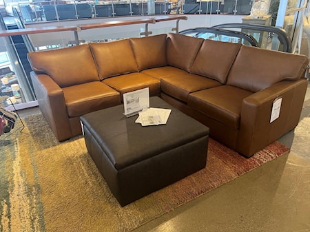 2 pc Leather Sectional by England