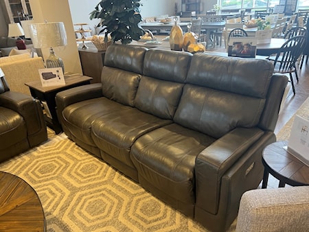 Triple Power Reclining Leather Sofa made by Palliser 