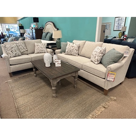 Sofa and Loveseat with Nailhead Trim. Made by England Furniture, frame discontinued. 