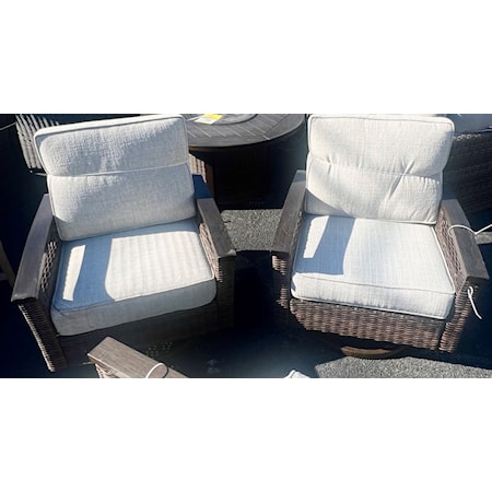 Set of TWO Swivel Lounge Chairs
32" W x 36" D x 35" H
