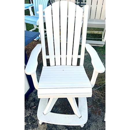 White Swivel Balcony Chair 