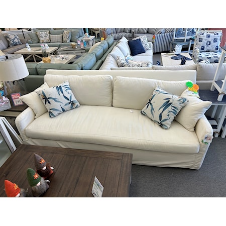 ***Sold with Chaise*** Slipcover Sofa and Chaise Lounge from Klaussner, American Made, Free Local Delivery