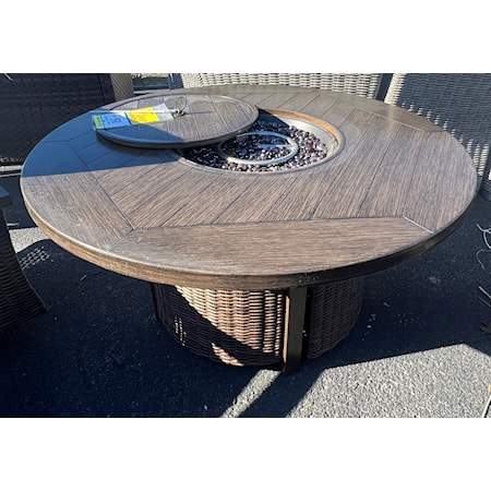 48" Round Fire Pit Table
