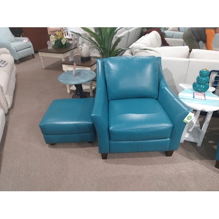 2 Leather Accent Chairs and Ottoman **Free Delivery**