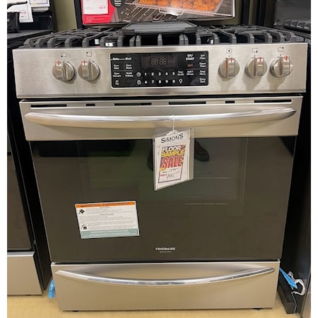 Frigidaire Gallery slide in gas range with Airfry.