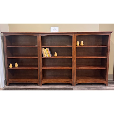 Whittier Wood 3pc Bookcase Set - 3 linked toogether