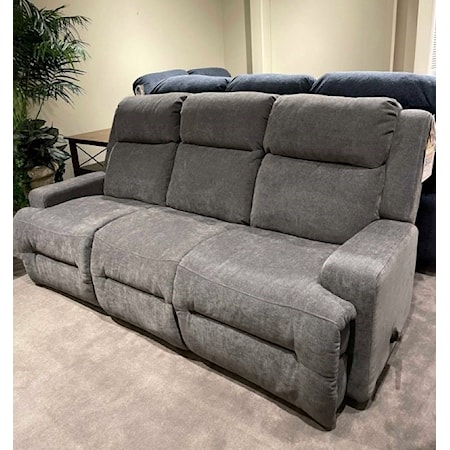 Best Home Furnishings reclining sofa w/ drop down center table with cupholders.