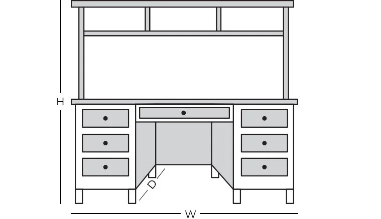 Line drawing of product