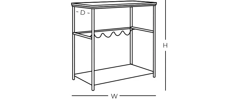 Line drawing of product