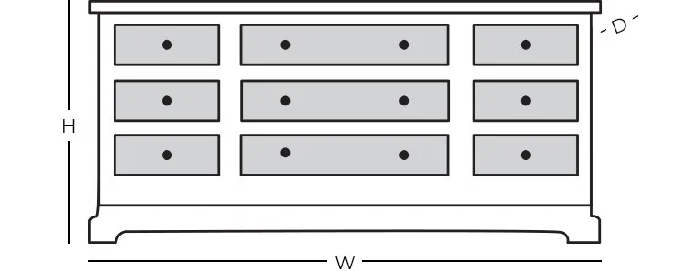 Line drawing of product