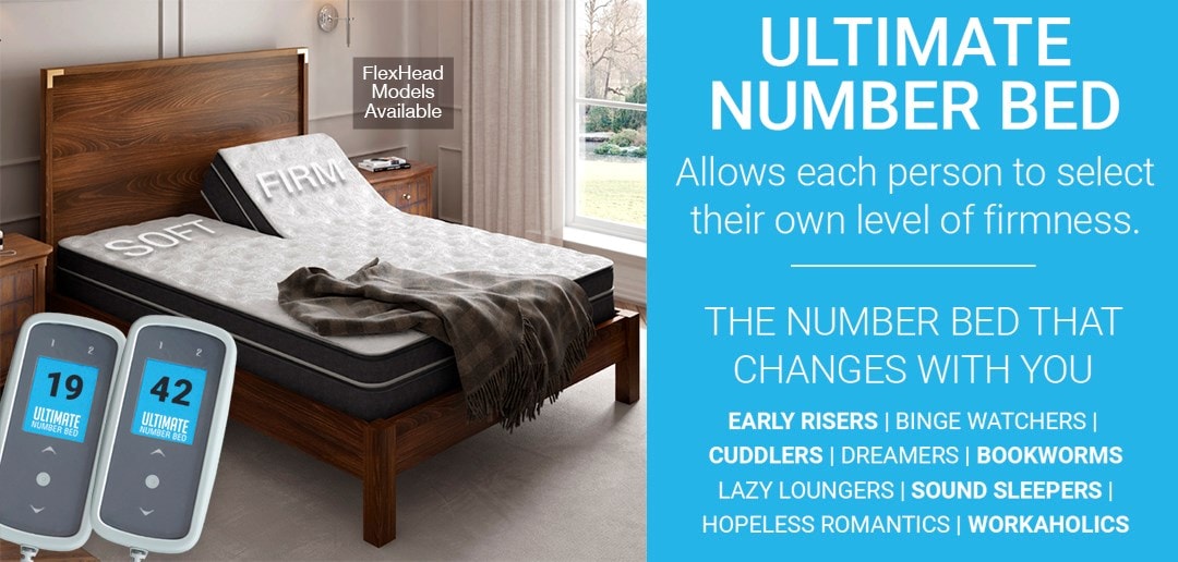 Ultiamte Number Bed | Allows each person to select their own level of firmness. | The number bed that shcanges with you.