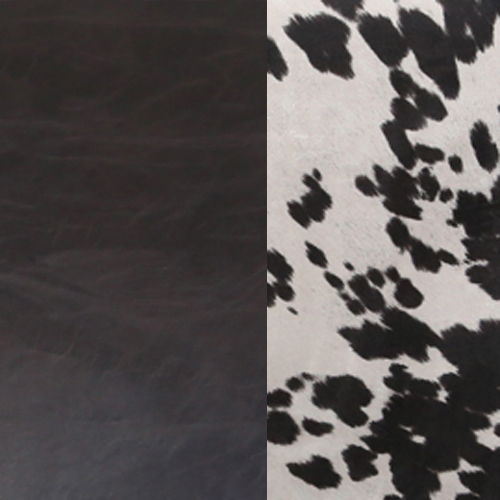 Espresso Bonded Leather w/ Faux Cow Microfiber Espresso w/ Cow Black