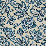Blue Floral Indoor/Outdoor Fabric