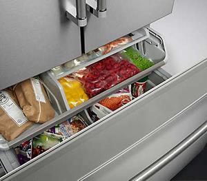 3-Tier Self-Close Freezer Drawer with Extend-Freeze Setting