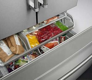 3-Tier Self-Close Freezer Drawer with Extend-Freeze Setting