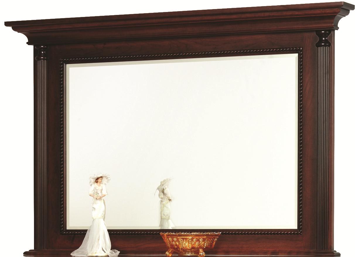 Millcraft Fur Elise Landscape Mirror With Fluted Pilasters Wayside Furniture Dresser Mirror