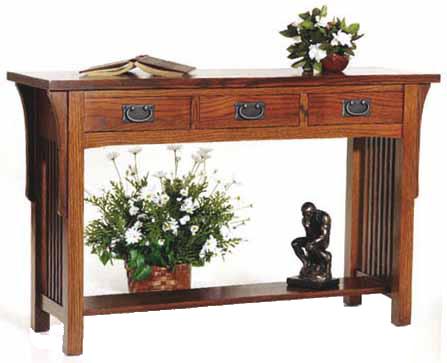 Aa Laun Arts And Crafts Sofa Table With 3 Drawers And Shelf Find