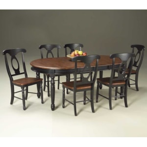 Hamilton 7 Piece Oval Leg Table With Chairs Ruby Gordon Home Dining 7 Or More Piece Sets