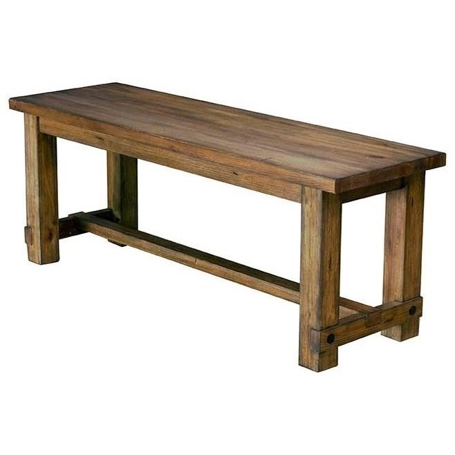 Aamerica Anacortes Solid Wood Dining Bench With Trestle Styling