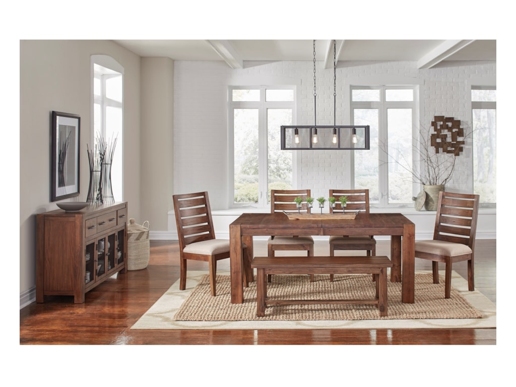 Aamerica Anacortes Rectangle Leg Dining Table With Leaf Wayside Furniture Kitchen Tables