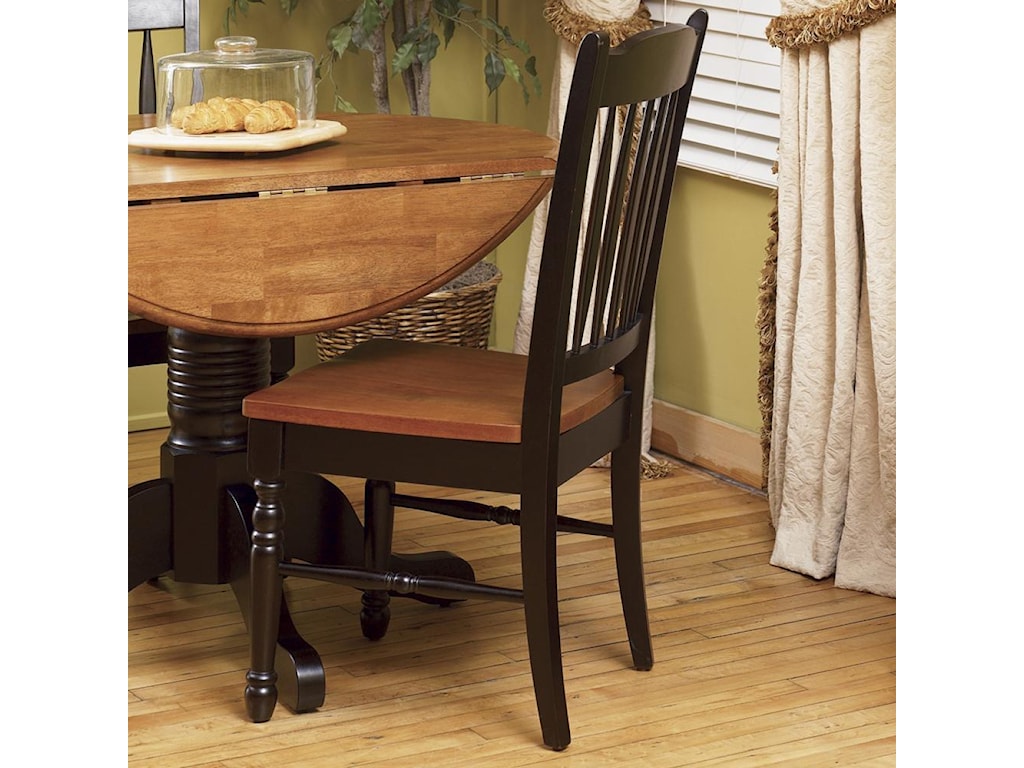 Aamerica British Isles Two Tone Slatback Dining Side Chair Rooms