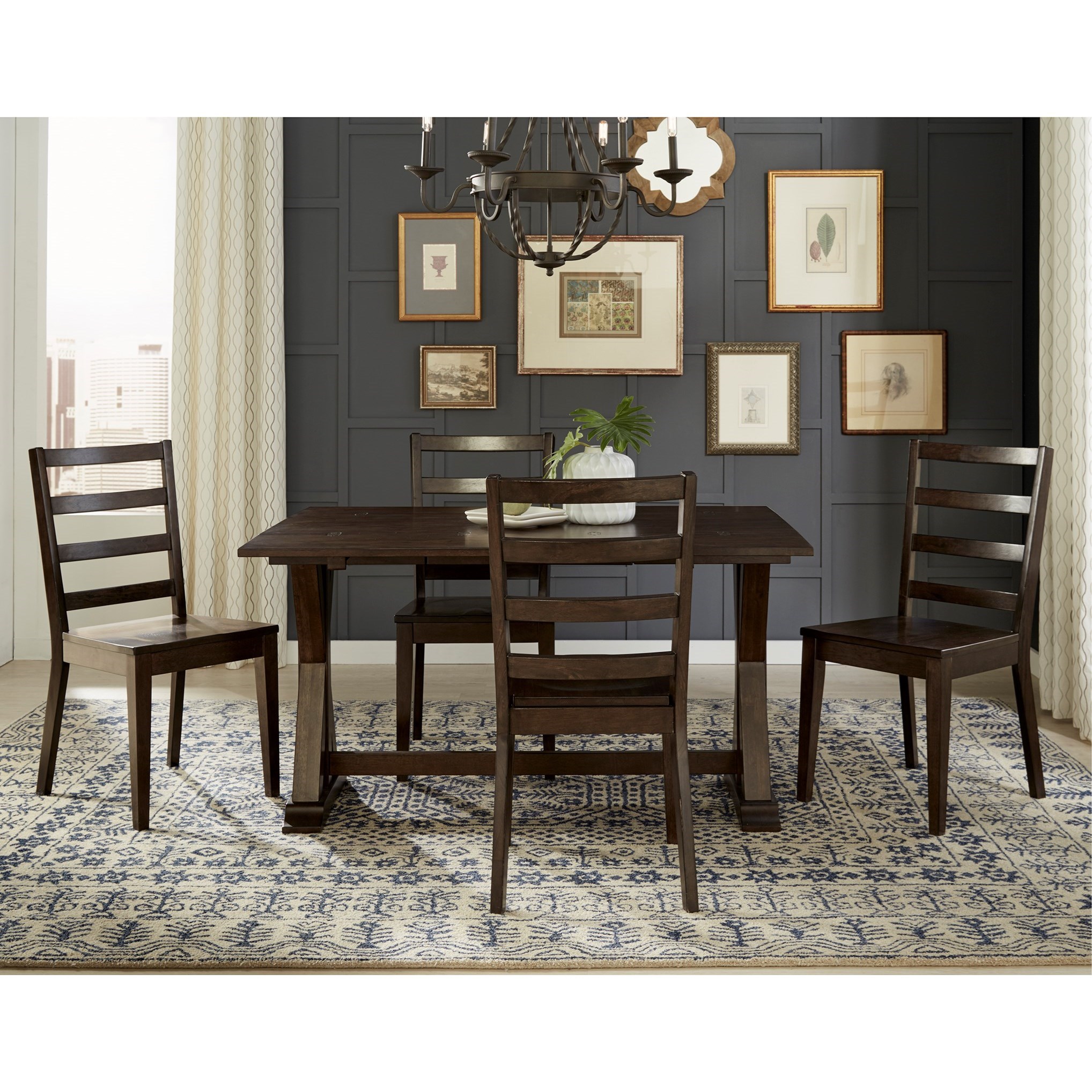 Aamerica Brooklyn Heights Brh Wg 6 26 0 Flip Top Dining Table With