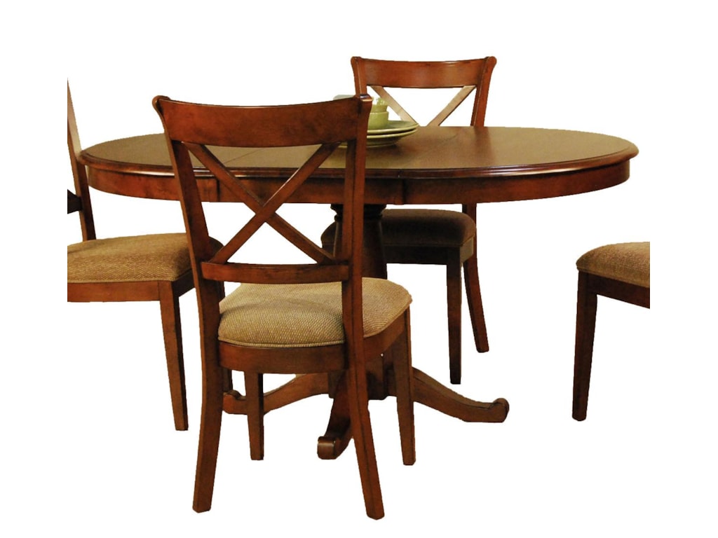 AAmerica De SotoOval Pedestal Table