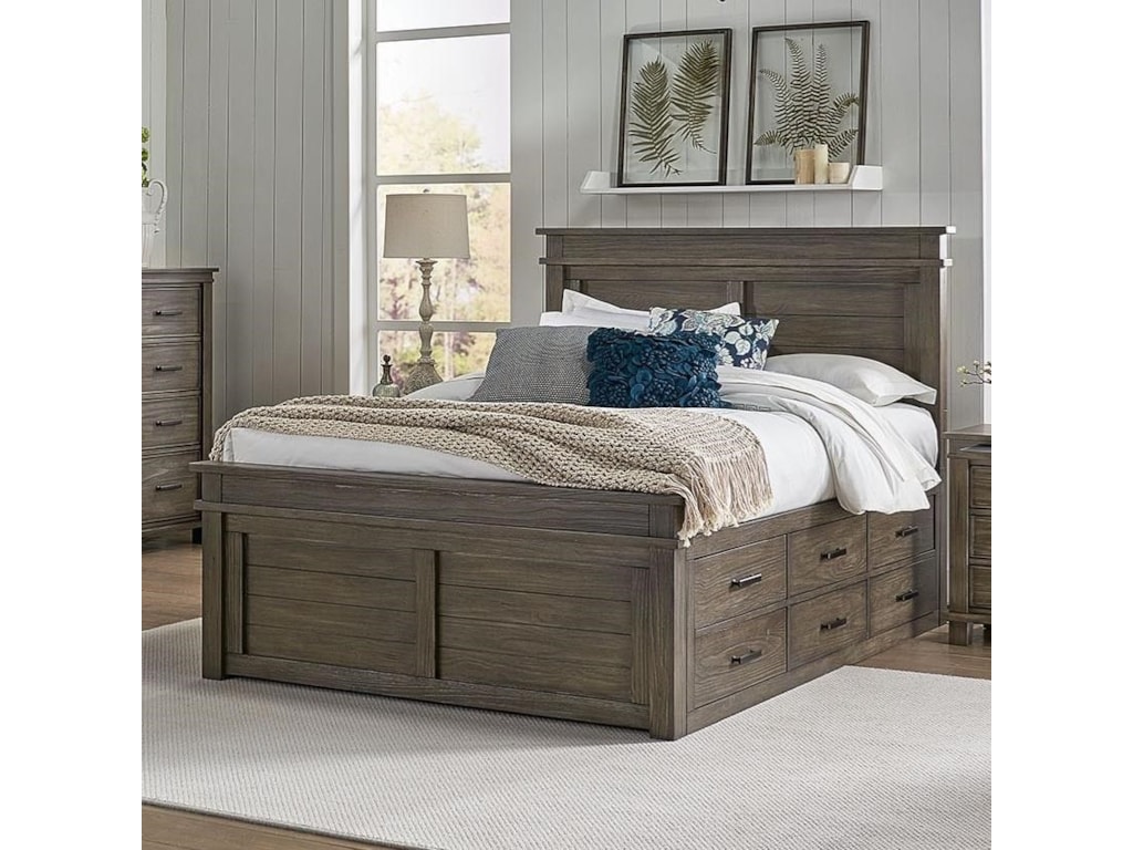 Aamerica Glacier Point Queen Captain Bed With Underbed Storage