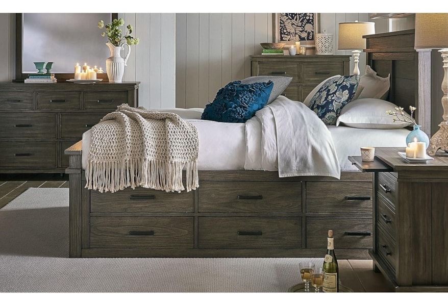 Aamerica Glacier Point Queen Captain Bed With Underbed Storage